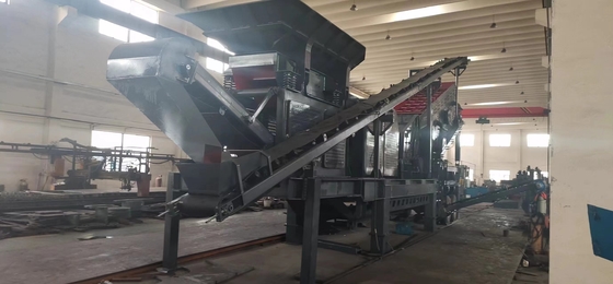 Mobiler Granit-Schlagbruchmaschine 100 T / H angepasste Anforderung Steckdose Größe 50-100mm