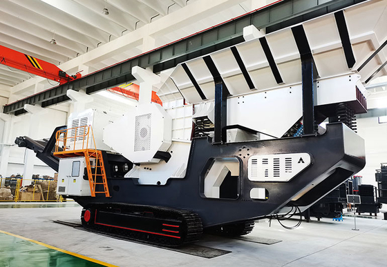 50-100 mm Auslassgröße Portable Integration Type Impact Crusher für Steinbrüche