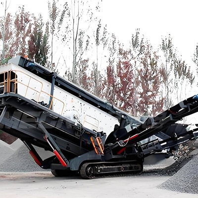Anpassung Bergbausand Erz Felsen Mobilverbundene Kieferbrücherschiene mit Förderband