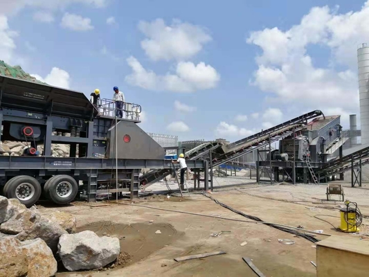 Unter technischer Anleitung mobile tragbare Schleuder für Kalkstein/Granit/Riverstone/Basalt