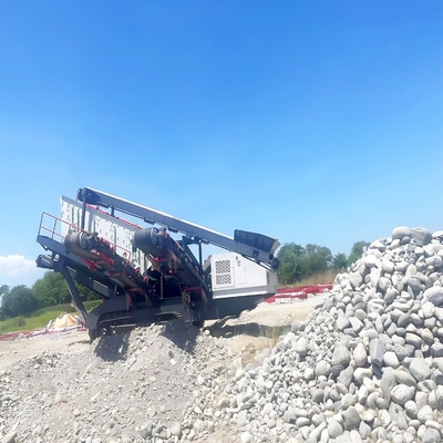 Inlet Größe 1000×1200mm Mobile Kiefer Schlagkegel Brecher Produktionslinie Felsbrenner Anlage