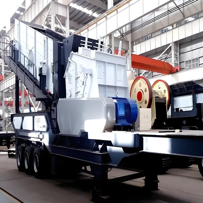 80-250kw Motorkraft Mobiler Kiefer-Einschlagskegel-Schleuder-Anlage für 150-300tph Kapazität