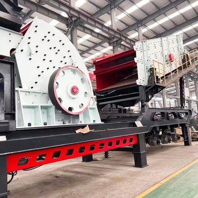 80-250kw Motorkraft Mobiler Kiefer-Einschlagskegel-Schleuder-Anlage für 150-300tph Kapazität
