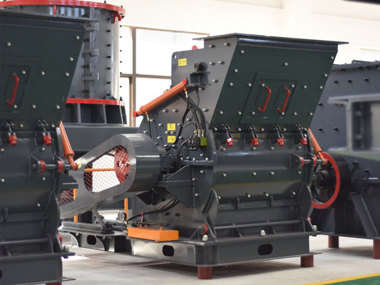 10-100 tph Kapazität PC Grobe Pulverhammermühle mit 55-75kw/75-90kw Motorleistung